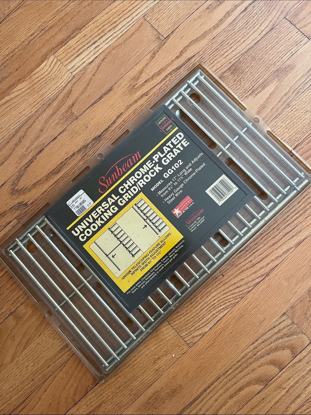 NOS 93 Sunbeam BBQ Universal Replacement ChromePlated GG102 Grate 17X9.25-11.75"